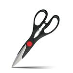 ECHO! Stainless Steel Kitchen Scissor Multipurpose cutting including Vegetables/Fish etc. Kitchens Tool (Black)