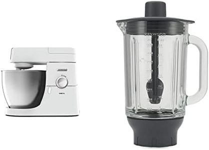 Kenwood Stand Mixer for Baking, Stylish Food Mixer, with K-beater, Dough Hook, Whisk and 6.7 Litre Bowl, 1200 W, KVL4100W, White & KAH359GL Blender Attachment for Kitchen Machines