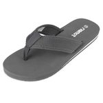 riemot Flip Flops Men Thong Sandals, Comfort Lightweight Summer Holiday Surf Beach Pool Sandals, Wide Fit Soft Fabric Toe Post Thongs Shower House Slippers, Non-Slip Walking Shoes, Grey EU47/UK13