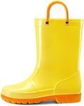 K KomForme Girls Boys Rain Boots Waterproof with Easy on Handles for Toddler/Little Kid/Big Kid