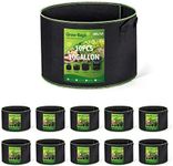 Delxo 10 Gallon Grow Bags 10 Pack for Planting, Fabric Pots Plants Growing Bags with Handles Heavy Duty Aeration Thickened Nonwoven