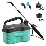 Deptuna Battery Powered Sprayer,5L High Pressure Garden Sprayer,Electric Sprayer with Adjustable Nozzles,Battery Sprayer for Garden and Lawn