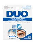 DUO Quick-Set Striplash Adhesive | Strong Eyelash Glue with Lightweight Formula | Professional Lash Glue for Eyelash Extensions, Cluster Lashes, & Individual Eyelashes | White/Clear, 0.25 Ounces