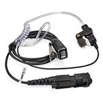 HYS Earpiece Headset Compatible with Motorola Multi-Pin Radio DP2000 DP2400 DP2600 DP3441 DEP550 XPR3300 MTP3250 XiR P6600 Walkie Talkie, with Mic, Covert Acoustic Air Tube