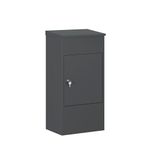 CEHA Large Parcel Drop Box for Outside, 41" Height, Package Delivery Boxes, Anti-Theft Lockable Parcel Storage Box for House (Gray)
