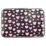 Lizzy Aluminium Credit Card Holder Security Wallet Business Case Protector Travel (Pink Hearts)