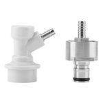 Carbonation Cap 304 Stainless Steel Carbonator with Liquid Ball Lock Disconnect 1/4" Barb Hot Homebrew Soda Water Carbonate Beer Soft Drinks