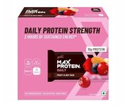 RiteBite Max Protein Daily Fruit & Nut 10g Protein Bars [Pack of 6] Protein Blend, Fiber, Vitamins A,C,E, No Preservatives, 100% Veg, For Energy, Fitness & Immunity - 300g