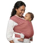 Boba Baby Wrap Carrier – Original Baby Sling Carrier for Newborns (7–35 lbs), Soft, Secure, Hands-Free & Ergonomic, Ideal for Comfortable Bonding, New Parents (Dusty Pink)