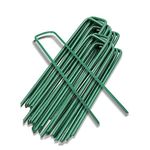 Juliyeh Yica Garden Staples Galvanized Ground Pegs Gardening Stakes Pins Spikes for Landscape Securing Lawn Farm Weed Barrier Grass Fabric Netting More Applications Green Colour