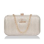 Lavie Women's Shimmer Oval Frame Clutch | Ladies Purse Handbag