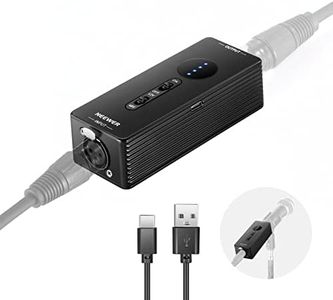 NEEWER Phantom Power Convertible 48V/12V Output, Up to 40h Working Time Portable Rechargeable Cordless Power Source with USB C Cable for Interview/Condenser Microphone, Outdoor Audio Interface, PP1