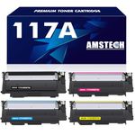 4-Pack Compatible 117A Toner Cartridge Replacement for HP 117A 117 Color Laser MFP 179fwg 178nwg 179fnw 178nw 150a 150nw 179 178 150 W2070A W2071A W2072A W2073A Ink (Black Cyan Yellow Magenta)