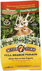 EVOLVED HARVEST 7 Card Stud Adaptive Food Plot Seed - Full Season High-Protein & Minerals Forage for Deer