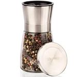 GOURMEO Spice Mill with Ceramic Grinder, Stainless Steel, Pepper and Salt Mill