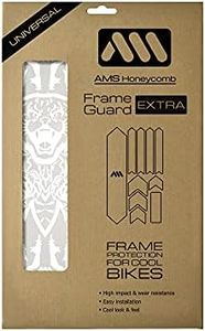All Mountain Style AMS High Impact Frame Guard Extra – Protects Your Bike from Scratches and dings, Kriss Kyle White