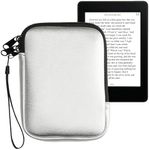 kwmobile Neoprene e-Reader Pouch Size 6" eReader - Universal eBook Sleeve Case with Zipper - Silver