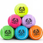 Dog Tennis Balls By Smith’s | 6 Pack | 6.35CM / 2.5” Diameter | 25% Stronger | High Visibility Colours | Tested And Certified | Best For Medium (11KG) to Giant Dogs (45KG)