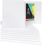 ARTEZA Canvas Boards for Painting, 11 x 14 Inches, Pack of 28, Blank White Canvas Panels for Acrylic, Oil and Gouache Painting