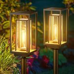 KELME 2 Pack Solar Lights Outdoor, Bigger Size Solar Pathway Lights for Outside, Super Bright Up to 14Hrs Solar Garden Lights, Waterproof Solar Powered Outdoor Lights for Yard Path Landscape