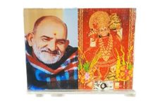 Bajaj Divine World | neem karoli Baba Acrylic Photo for car Dashboard mandir and Home | car Dashboard Accessories | neem karoli Baba | Acrylic Photo (with Hanuman ji 1)