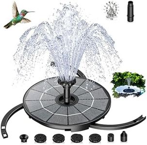 AISITIN 2.8W Solar Fountain Pump for Bird Bath Upgraded 2026, Floating Solar Powered Water Fountain Built-in 1000mAh Battery with 7 Nozzles & 3 Integrated Bracket for Bird Bath and Outdoor Garden