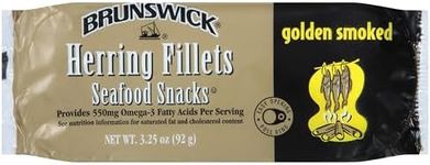 Brunswick Golden Smoked Herring Fillets, 3.25 oz Can - 18g Protein per Serving - Gluten Free, Keto Friendly - Great for Pasta & Seafood Recipes