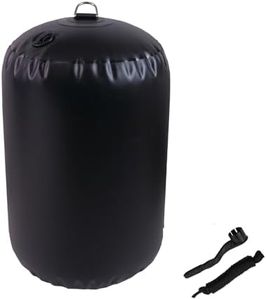 TIKPLEM Big Heavy-Duty Inflatable PVC Black Boat Fender (18" x 30") for Docking and Yacht Sailboats