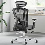 Ergonomic Office Chair, Home Office Mesh Chair with Lumbar Support,3D Armrests and Adjustable Headrest, Computer Desk Chair High Back for Heavy People