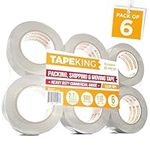 Tape King Clear Packing Tape - 60 Yards Per Roll (6 Refill Rolls) - 2 Inch Wide Stronger 2.7mil, Heavy Duty Sealing Adhesive Industrial Depot Tapes for Moving Packaging Shipping, Office & Storage