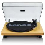 Lenco L-30 Vinyl Record Player Turntable Wooden USB Connectivity 33 & 45 RPM Semi-Automatic Belt Drive USB/PC encoding Imported from EU