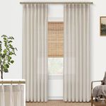 SHINELAND Flax Linen Curtains 108 I