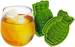 Fairly Odd Novelties Grenade Shaped 3D Mold Fun Bomb Military Ice Maker Gift, One Size, Green