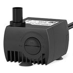 Uniclife 80 GPH Submersible Pump Aquarium Fish Tank Powerhead Fountain Water Hydroponic with UL Certification and 5.9ft(1.8m) Power Cord)