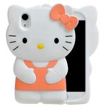 MONEHOYSY Cartoon Case for iPhone 6/7/8/SE 2020, Fashion Cute 3D Cute Kitty Kawaii Soft Silicone Animal Protective Gel Shockproof Gel Back Cover for Kids Women Girls Boys (6/7/8/SE 2020, Orange)