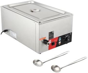 GarveeHome Full Size Commercial Food Warmer - 1 * 20QT Generous Capacity, 1200W Electric Steam Table, Stainless Steel, Efficient Heating, 86-185°F Temp Control for Catering and Restaurants