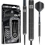 WINMAU - Blackout 1 Series 25g - 90% Tungsten Darts - Professional Steel Tip Darts Set with Dart Flights and Shafts