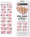 MOYOU LONDON Semi Cured Gel Nail Strips - 20 Pcs. Nail Wraps for Salon-Quality Manicure - Works with Any UV Nail Lamp - Easy to Apply, Trim, & Remove Gel Nail Stickers