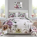 Luxudecor Floral Comforter Set Quee