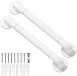 Fanwer 2PCS Bath Grab Rails with Anti-Slip Grip and Safety Luminous Circles,40CM Stainless Steel Bath Handle,Shower Wall Grip Handle Towel Rail.