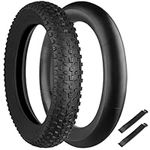 26 x 4.0 Bike Tires, Fat Tire for MTB, E-Bike Fat Bike Tires Replacement Kit Includes Heavy Duty Fat Bike Tires, Fat Tire Tube, Tire Lever Compatible for Wide Mountain Snow Street All Terrain