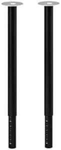 Ikea OLOV Lot de 2 pieds réglables en acier Noir