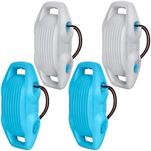 AWEMUFA 2 Pack Light Gray Boat Bumpers 2 Pack Blue Boat Fenders Easy to Install Bumper for Docking Ideal Fender for Pontoon, Bass, Jet Ski and Fishing Boats
