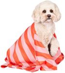 Dock & Bay Pet Towel - Super Absorbent & Quick Drying Dog Towels with Bag - 100% Recycled - Canine Coral, Large (120x70cm, 47x27)