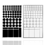 JIEHENG LED Light Blocking Stickers,Light Blackout Stickers,2 Sheets Cover White and Black,Block Sheets for Routers, LED Covers Blackout,Block 100% of LED Lights (Cut-100% Blocking White and Black)