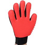 MUSMU Pet Grooming Glove Gentle Deshedding Brush Glove Efficient Pet Hair Remover Mitt Enhanced Five Finger Design Perfect for Dog Cat with Long Short Fur