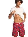 U.S. POLO ASSN. Men Relaxed Fit Printed IYAB Cotton Boxers - Pack of 1 (RED L)