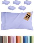 King Pillow Cases Set of 10 - Ultra Soft Hotel Quality Pillowcase Covers - Comfy & Wrinkle Free - Shrink, Stain and Fade Resistant - Soft, Machine Washable Pillow Protectors - 10 Piece Set - Lavender