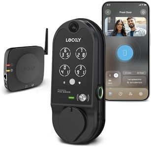 Lockly Vision Smart Lock, HD Video Doorbell Smart Locks for Front Door, Fingerprint Door Lock, Touchscreen Keypad, App Control, No Monthly Fee, Auto Lock - Matte Black (PGD798MB)