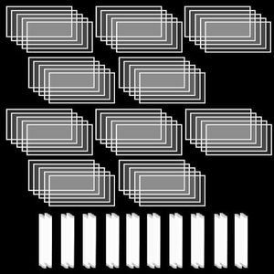 50 Pcs Sandblast Cabinet Lens Cover 23 x 11 Inches Inner Protector Adhesive Film Standard Sandblasting Protective Replacement Clear Visibility Sand Blast Film for Blaster Replacement